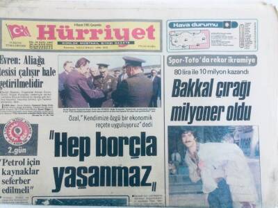 Hürriyet Gazetesi 4 Kasım 1981 - Almanyada Kanlı Gösteriler GZ40376 - 1