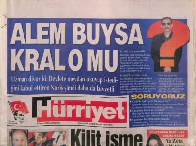 Hürriyet Gazetesi 4 Kasım 2000 - Uzman Diyor ki Devlete Meydan Okuyup İstediğini Kabul Ettiren Nuriş Şimdi Daha da Kuvvetli GZ93721 - 1