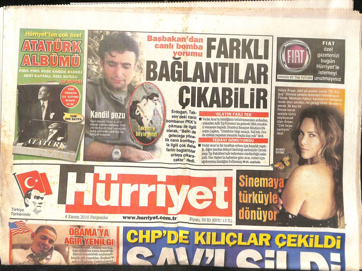 Hürriyet Gazetesi 4 Kasım 2010 - Ferdi Tayfur Mahkemelik Oldu - KPSS'de Süre Kısaldı GZ160241 - 1