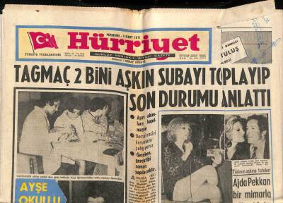 Hürriyet Gazetesi 4 Mart 1971 - Yıldırım Aşkına Tutulan Ajda Pekkan Bir Mimarla GZ79559 - 1