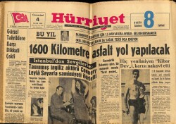 Hürriyet Gazetesi 4 Mayıs 1963 - 1600 Kilometre Asfalt Yol Yapılacak GZ65299 - 2