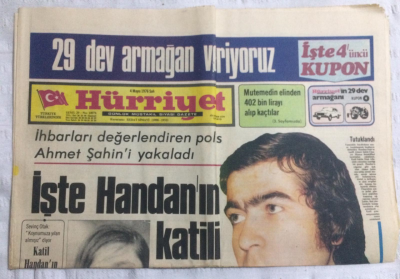 Hürriyet Gazetesi 4 Mayıs 1976 - İşte Handanın Katili - GZ19906 - 1