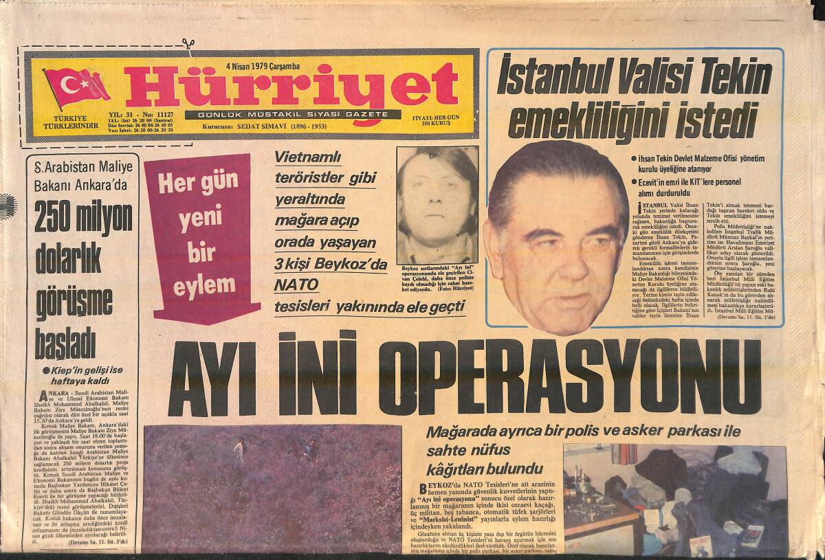 Hürriyet Gazetesi 4 Nisan 1979 - Çılgın Margaret Hatıralarını Yayınladı: Beni Sevgilime İlk Kez Kocam Gönderdi - İstanbul Valisi Emekliliğini İstedi GZ156707 - 1