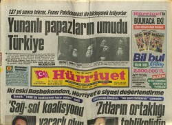 Hürriyet Gazetesi 4 Nisan 1987 - Yunanlı Papazların Umudu Türkiye GZ60817 - 2