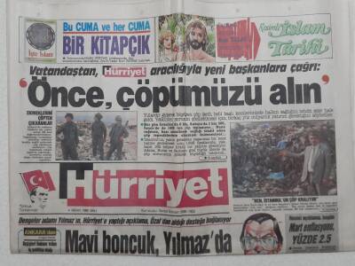Hürriyet Gazetesi - 4 Nisan 1989 - Mavi Boncuk Mesut Yılmazda GZ111702 - 1