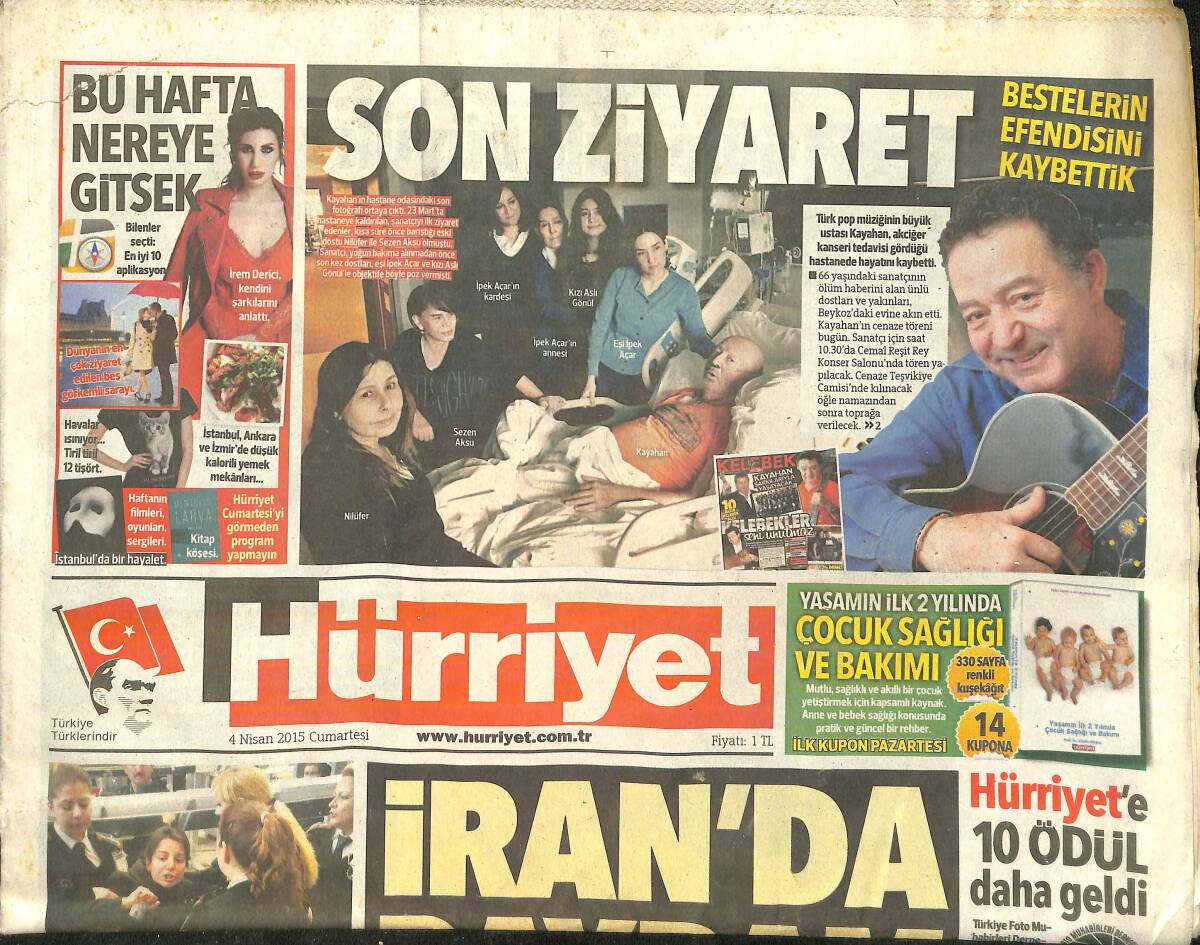Hürriyet Gazetesi 4 Nisan 2015 - İran'da Bayram - Otomobil Satışları Rekor Kırdı GZ159695 - 1