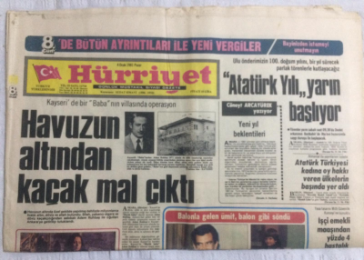 Hürriyet Gazetesi 4 Ocak 1981 - Havuzun Altından Kaçak Mal Çıktı - GZ19798 - 1
