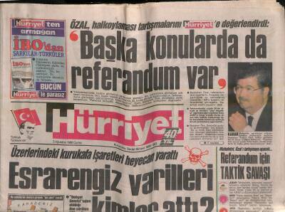 Hürriyet Gazetesi 5 Ağustos 1988 - Muhalefet , Özalı Tartışmaya Açacak... - Enflasyonda Kızgın Yaz GZ118480 - 1