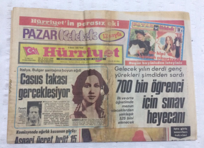 Hürriyet Gazetesi 5 Aralık 1982 - İtalya Bulgar Şantajına Boyun Eğdi Casus Takası Gerçekleşiyor - GZ17921 - 1