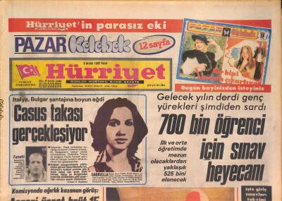Hürriyet Gazetesi 5 Aralık 1982 - İtalya , Bulgar Şantajına Boyun Eğdi - Türkmen NATOnun Kış Toplantısına Katılacak GZ126861 - 1