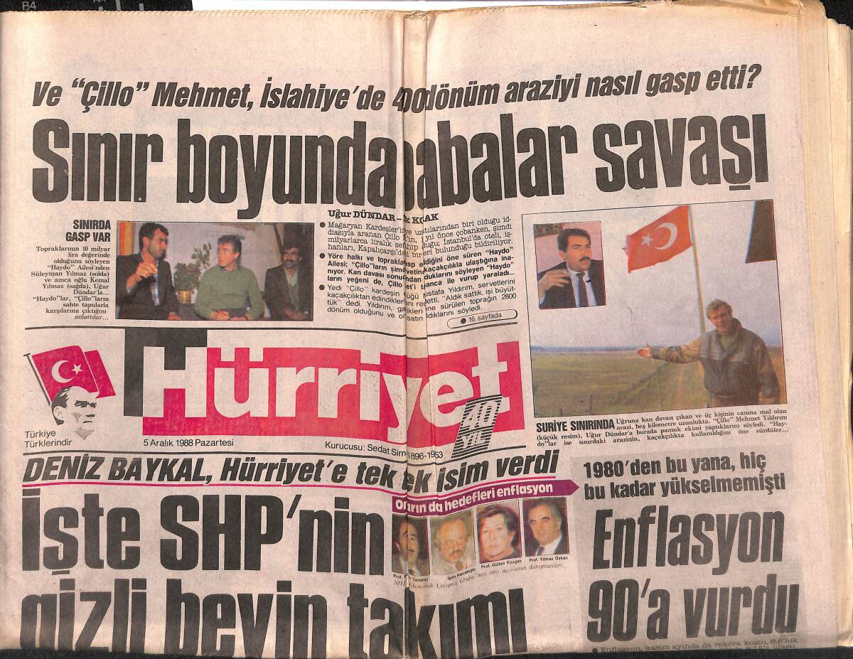 Hürriyet Gazetesi 5 Aralık 1988 - SHP Milletvekili Kendini Vurdu - Hülya Avşar Şans Dağıttı GZ149586 - 1