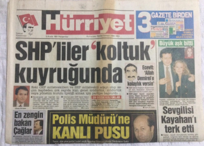 Hürriyet Gazetesi 5 Aralık 1991 - Sevgilisi Kayahanı Terk Etti - GZ19900 - 1