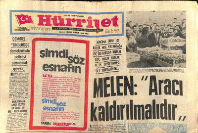 Hürriyet Gazetesi 5 Ekim 1972 - Üç Lisan Bilen Fazıla Ürgüplü 825 Lira Alıyor GZ119270 - 1