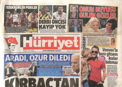 Hürriyet Gazetesi 5 Ekim 2014 - Kobani İçin PYD-Ankara Diyaloğu - Cem Yılmazı Kızdıran Gezi Sorusu GZ106236 - 1