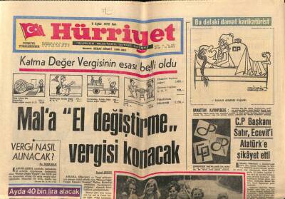 Hürriyet Gazetesi 5 Eylül 1972 - Gazeteci İlhan Demirel Vefat Etti GZ76345 - 1