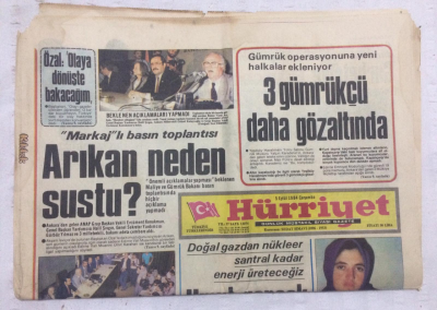 Hürriyet Gazetesi 5 Eylül 1984 - ÖzalOlaya Dönüşte Bakacağım - GZ17965 - 1