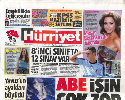 Hürriyet Gazetesi 5 Eylül 2013 - Mesut Özil , David Beckhamın Tahtında GZ116627 - 1