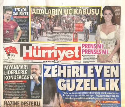 Hürriyet Gazetesi 5 Eylül 2017 - Los Angelesı Yağmur Kurtardı - Erdoğan Myanmarı Liderlerle Konuşacağım GZ124272 - 1
