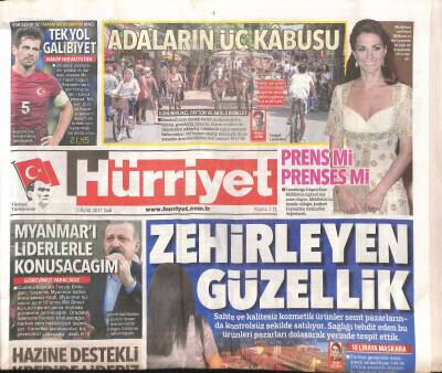 Hürriyet Gazetesi 5 Eylül 2017 - Los Angelesı Yağmur Kurtardı - Erdoğan Myanmarı Liderlerle Konuşacağım GZ124277 - 1