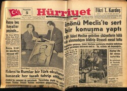 Hürriyet Gazetesi 5 Haziran 1958 - İnönü Mecliste Sert Bir Konuşma Yaptı GZ68849 - 1