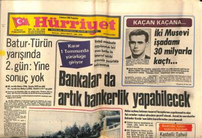 Hürriyet Gazetesi 5 Haziran 1980 - İki Musevi İş Adamı 30 Milyarla Kaçtı GZ56290 - 1