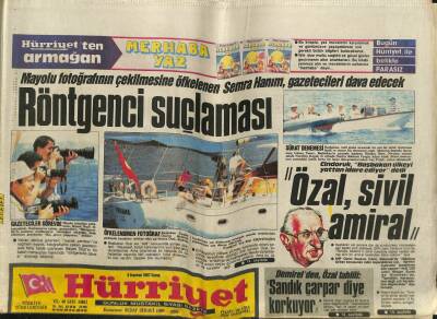 Hürriyet Gazetesi 5 Haziran 1987 - Kıbrıs Üzerinde Kara Bulutlar GZ60838 - 2