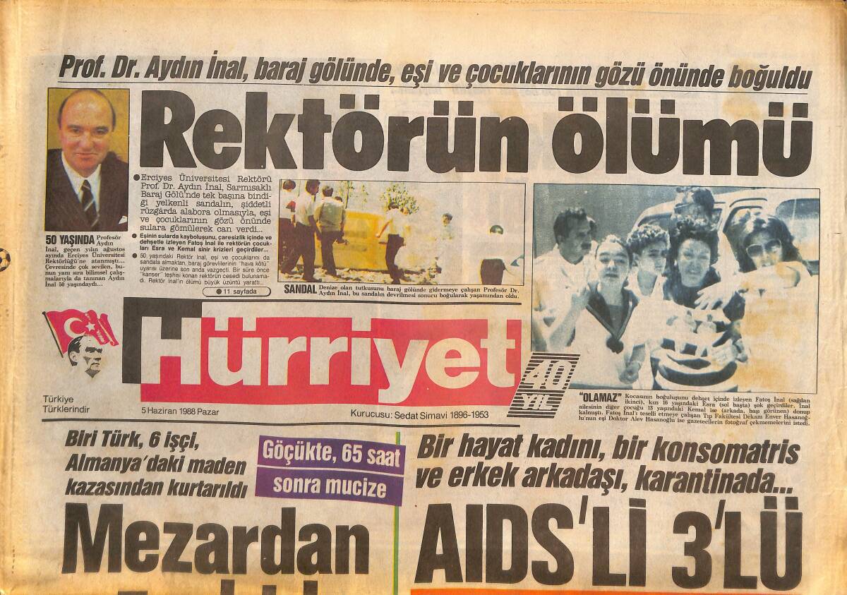 Hürriyet Gazetesi 5 Haziran 1988 - İnönü : Özal Para Dileniyor - Özal, Yakovas Ve Mladenov İle Buluştu GZ133885 - 1