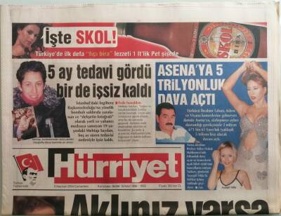 Hürriyet Gazetesi 5 Haziran 2004 Tatlısesten Asenaya Beş Tirilyonluk Dava -GZ44563 - 1