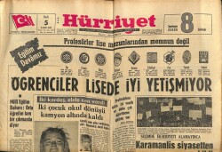 Hürriyet Gazetesi 5 Kasım 1963 - Öğrenciler Lisede İyi Yetişmiyor , Profesörler Lise Mezunlarından Memnun Değil GZ70970 - 2