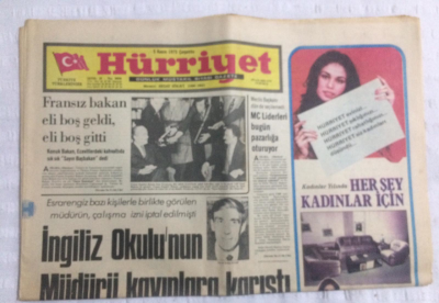 Hürriyet Gazetesi 5 Kasım 1975 - Yeşilçam Birleşmiş Milletlere Dönüyor - GZ19625 - 1