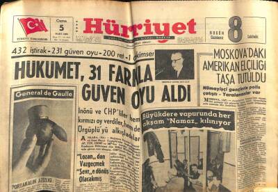 Hürriyet Gazetesi 5 Mart 1965 - Moskovadaki Amerikan Elçiliği Taşa Tutuldu GZ74854 - 1