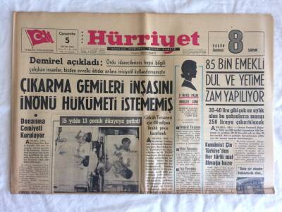 Hürriyet Gazetesi 5 Mayıs 1965 - Dominikte En Az 1500 İnsan Öldü GZ73493 - 1