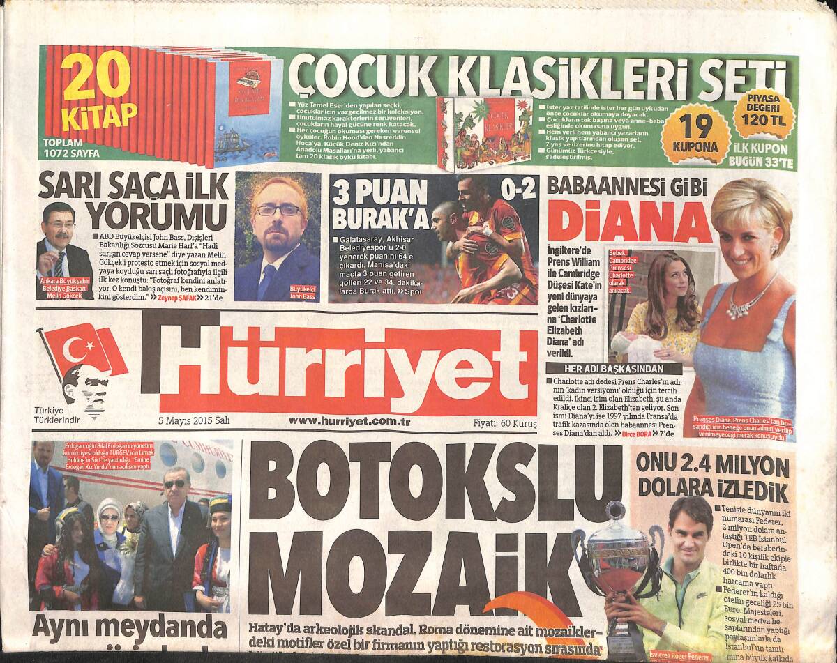 Hürriyet Gazetesi 5 Mayıs 2015 - Tülin Şahin 'Kontağı 1 Ay Kapatıyorum' GZ160243 - 1