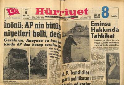 Hürriyet Gazetesi 5 Nisan 1963 - Çocuk Felcine Karşı Mücadele Başlıyor GZ97517 - 1