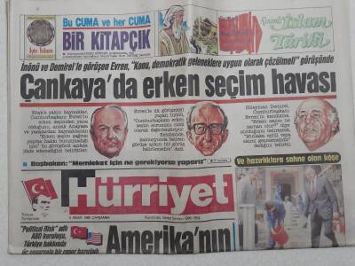 Hürriyet Gazetesi - 5 Nisan 1989 - Amerikanın Gönlünde Yine Özal GZ111701 - 1