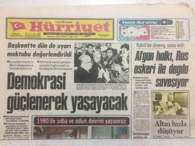 Hürriyet Gazetesi 5 Ocak 1980 - Afgan Halkı Rus Askeri İle Dağda Savaşıyor GZ50587 - 1