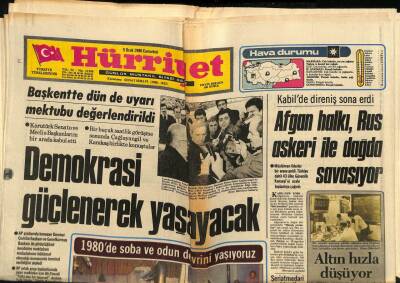 Hürriyet Gazetesi 5 Ocak 1980 - Anarşik Eylemlerde Sekiz Kişi Öldürüldü GZ80889 - 1