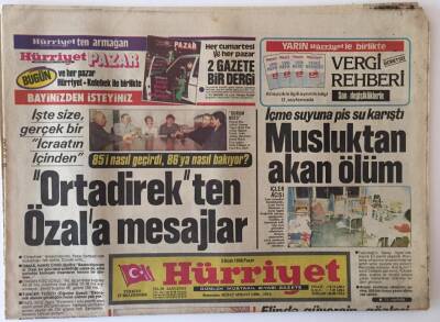 Hürriyet Gazetesi 5 Ocak 1986 - Ortadirekten Özala Mesajlar , Rahşan Ecevit Umutlu Başladı GZ16078 - 1