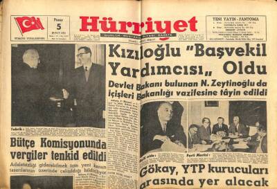 Hürriyet Gazetesi 5 Şubat 1961 - Bütçe Komisyonunda Vergiler Tenkid Edildi GZ67448 - 2