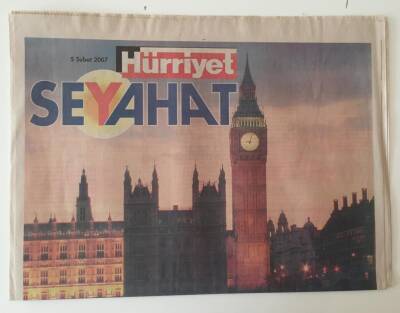 Hürriyet Gazetesi 5 Şubat 2007 - Aşkın Başkentleri Paris, New York , Londra GZ11049 - 1