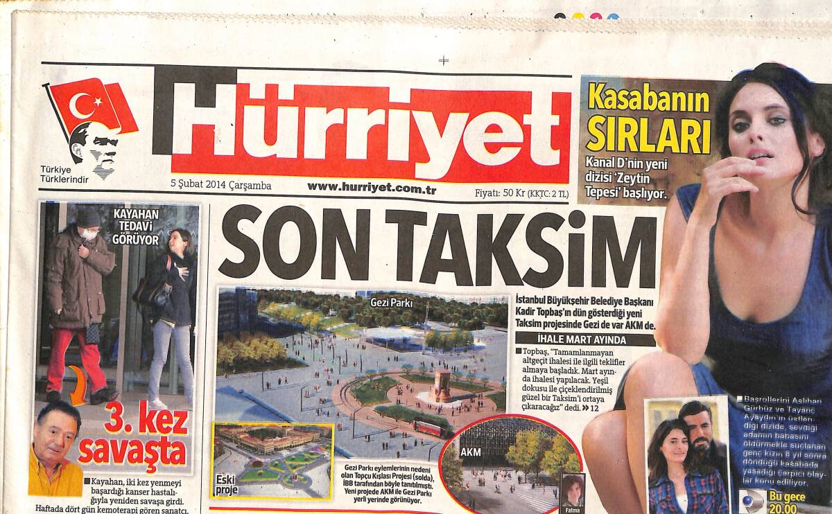 Hürriyet Gazetesi 5 Şubat 2014 - Usta Sanatçı Kayahan 3. Kez Hastalık Savaşında - Galatasaray'a 80 Bin TL'LİK Ceza! GZ136998 - 1