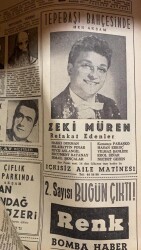 Hürriyet Gazetesi 5 Temmuz 1958 - Tepebaşı Bahçesinde Her Akşam Zeki Müren GZ68972 - 4