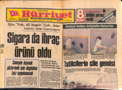 Hürriyet Gazetesi 5 Temmuz 1981 - Mc. Enroe B.Borgu Devirdi GZ119153 - 1