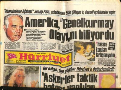 Hürriyet Gazetesi 5 Temmuz 1987 - Efe Özal Soygunu Önledi GZ60871 - 1