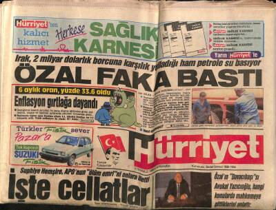 Hürriyet Gazetesi 5 Temmuz 1989 - Irak , 2 Milyar Dolarlık Borcuna Karşılık Yolladığı Ham Petrole Su Basıyor GZ80827 - 1