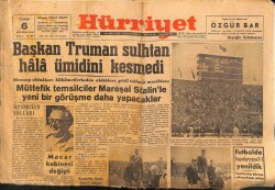 Hürriyet Gazetesi 6 Ağustos 1948 - Müttefik Temsilciler Stalinle Bir Görüşme Daha Yapacak GZ71165 - 2