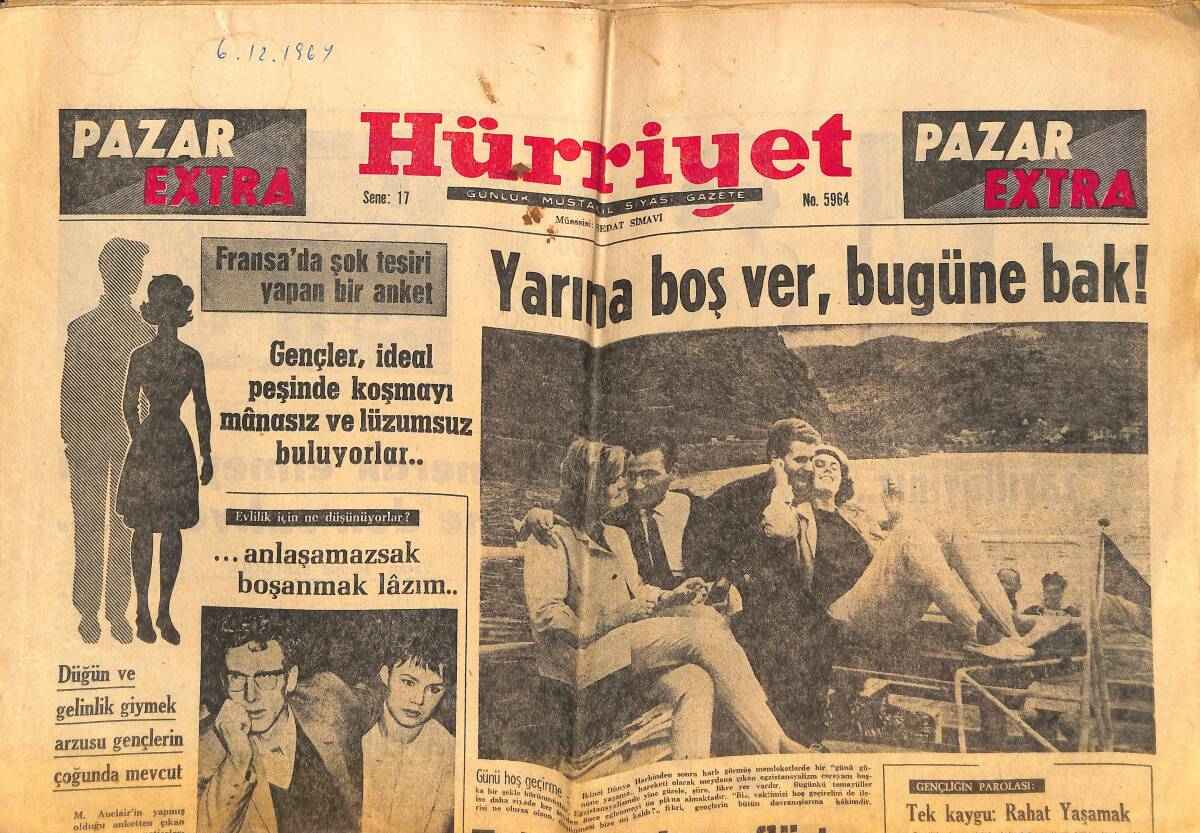 Hürriyet Gazetesi 6 Aralık 1964 - Gençlik Ne Diyor - Dört Yıl Hapsedilen Türk Elçisi Zülfikar Efendi GZ138351 - 1
