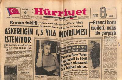 Hürriyet Gazetesi 6 Aralık 1965 - Askerliğin 1,5 Yıla İndirilmesi İsteniyor GZ76305 - 1