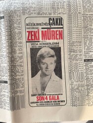 Hürriyet Gazetesi 6 Aralık 1972 - Apollo-17 Yarın Aya Fırlatılıyor - Zeki Müren, Gönül Yazar Afiş GZ146903 - 2