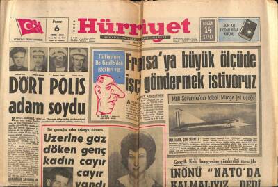 Hürriyet Gazetesi 6 Ekim 1968 - Salla Okyanusları Aşan Ünlü Bir Deniz Kurdu Atlantikte Kayboldu GZ72071 - 2
